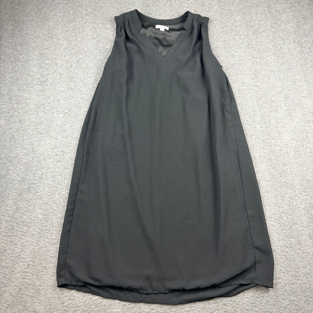 Charming Charlie Black Women's S Small V-Neck Sleeveless Shift Dress DCD1422BLK
